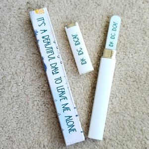 New IDK. IDC. IDGAF GLASS NAIL FILE in Case Nailfile Funny Humorous Novelty Gift